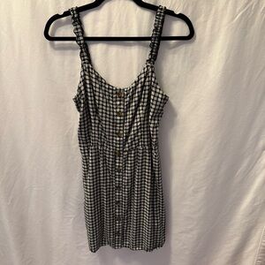 Hollister Gingham Button-Front Mini‎ Dress Large Whimsigoth Dark Academia Picnic